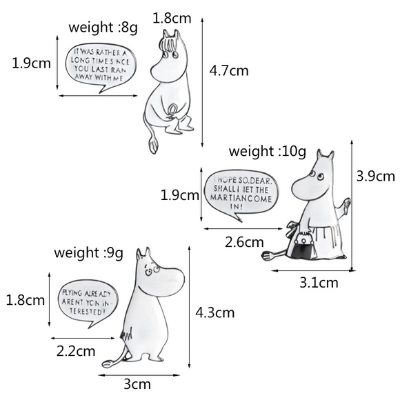 ‼️5 for $25‼️Cute Moomin Hippo in Norway Pin - Picture 5 of 6